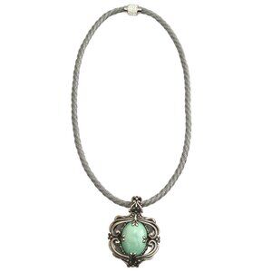 CAROLYN POLLACK Green Variscite 925 Sterling pendant necklace enhancer